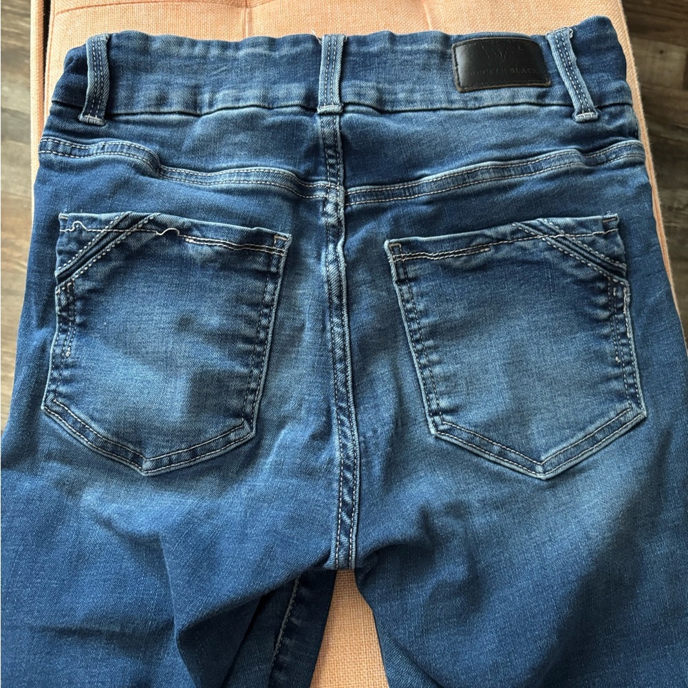Blue Denim Jeans with Label Detail